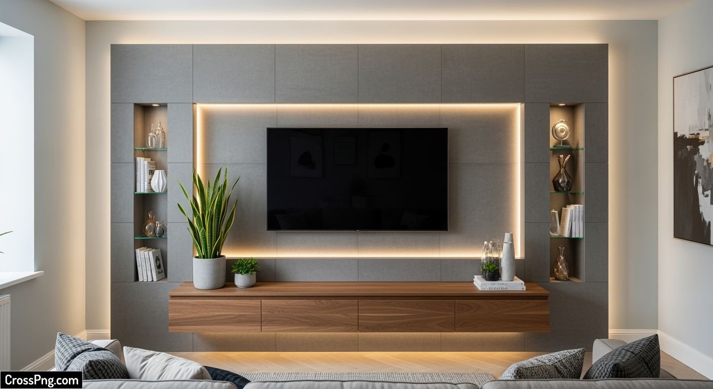 Tv background wall design image