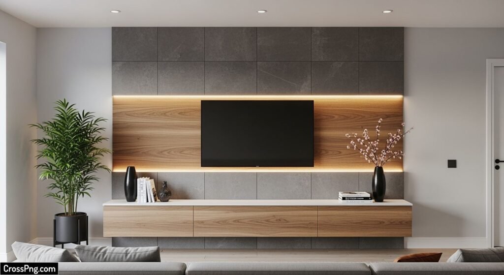 Tv background wall design image