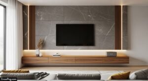 Tv background wall design image 2
