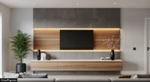 Tv background wall design image