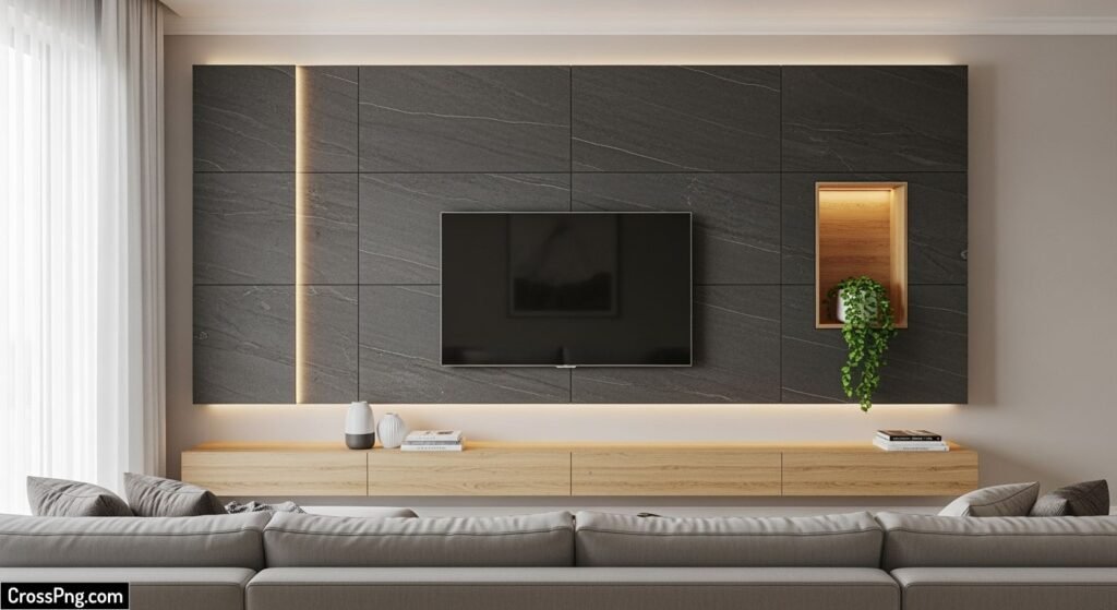 Tv background wall design image 5