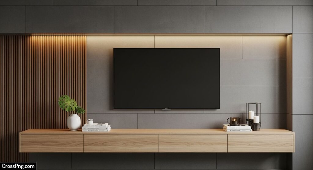 Tv background wall design image 6