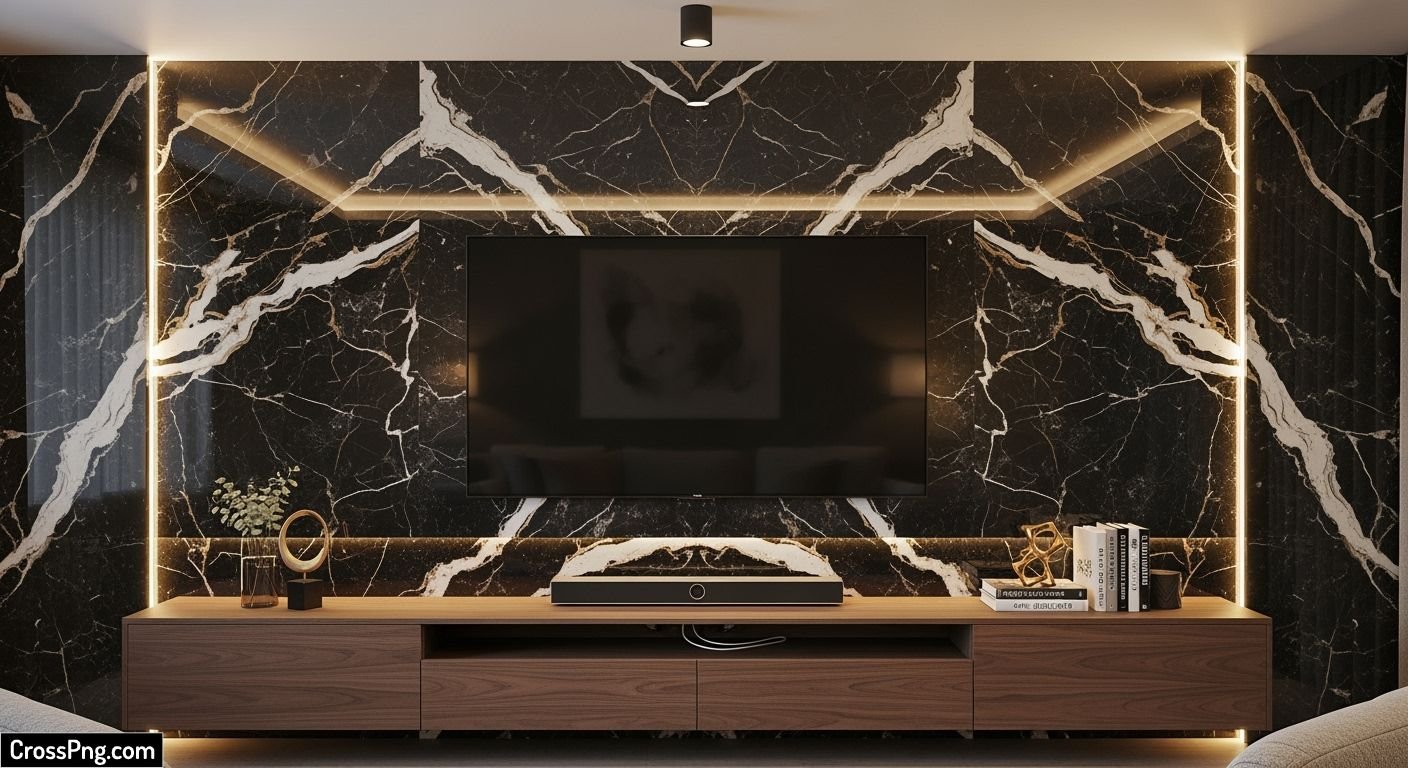 Tv background wall design image 7