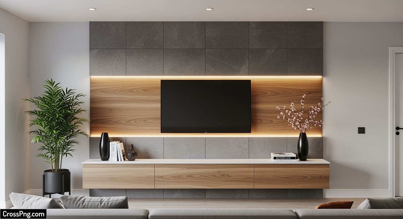 Tv background wall design image