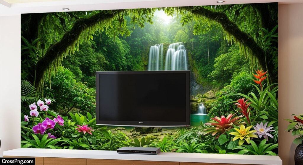 Tv background wallpaper stickers image