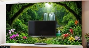 Tv background wallpaper stickers image
