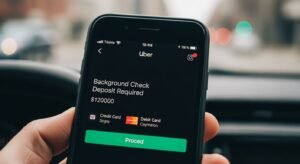 Uber background check deposit image