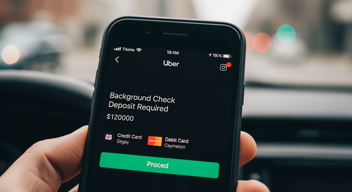 Uber background check deposit image