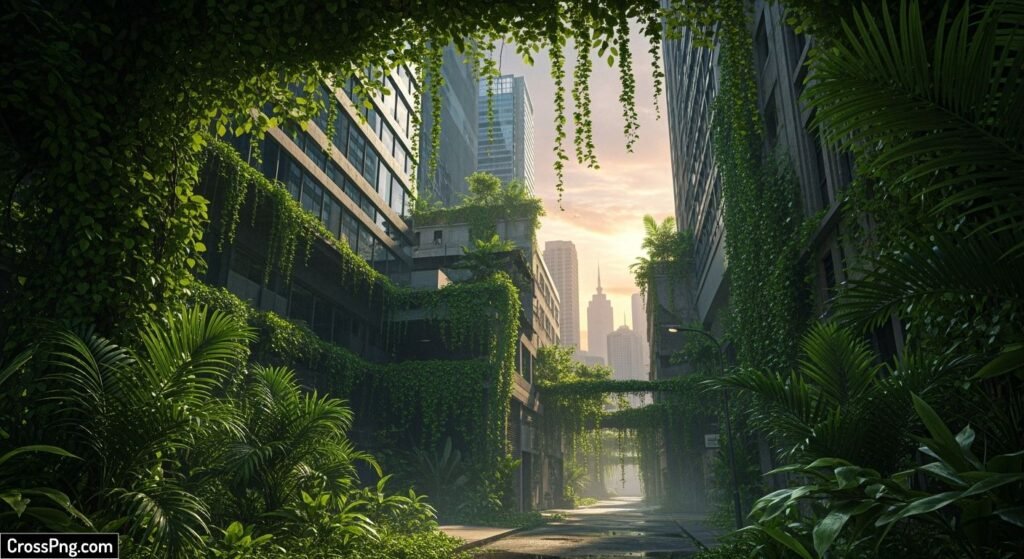 Urban jungle background photo image