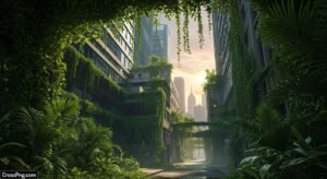 Urban jungle background photo image