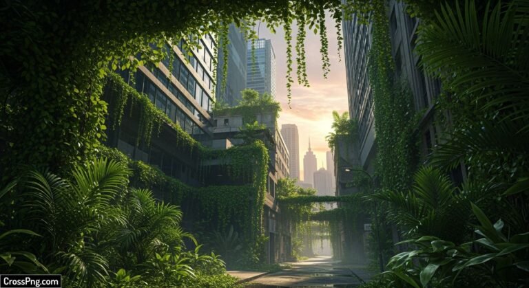 Urban jungle background photo image