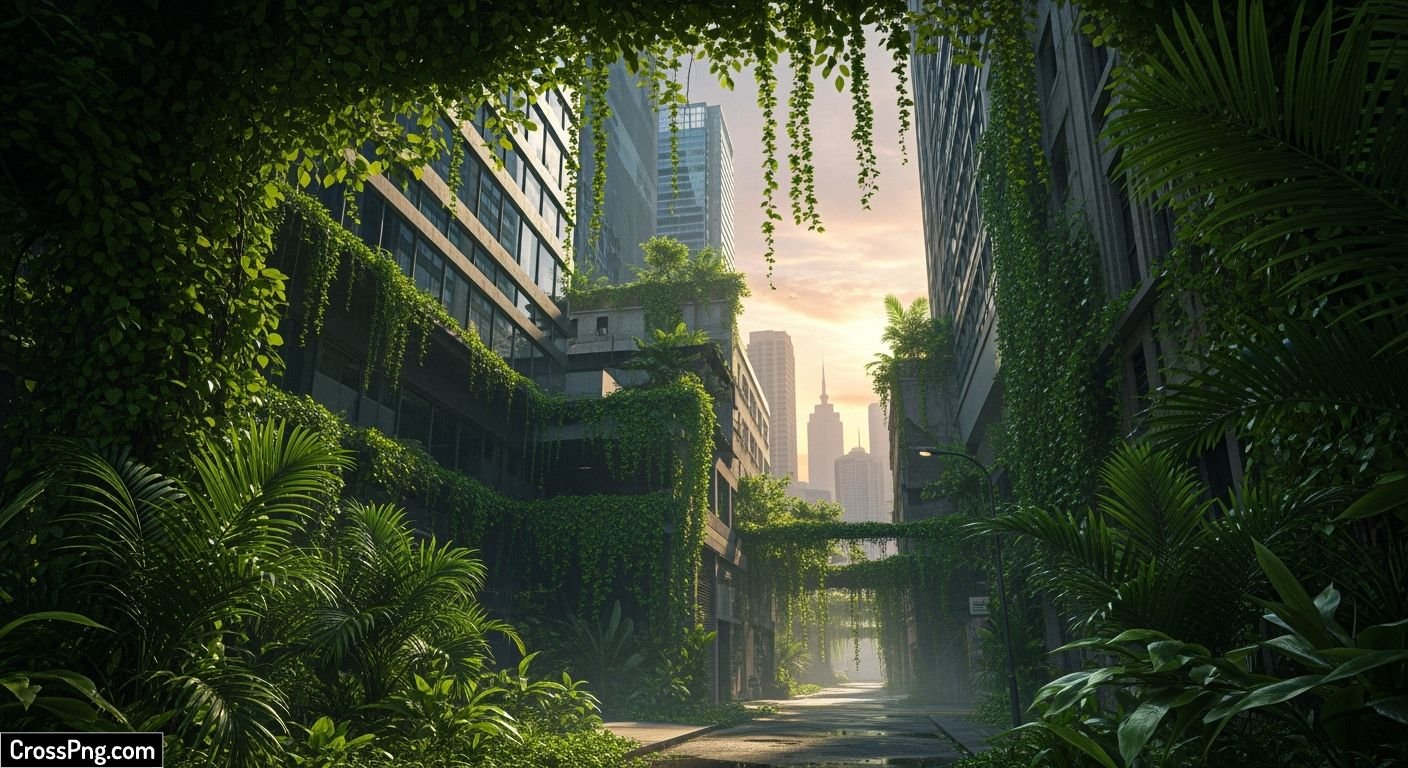 Urban jungle background photo image
