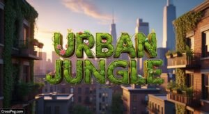 Urban jungle font background photo image 3