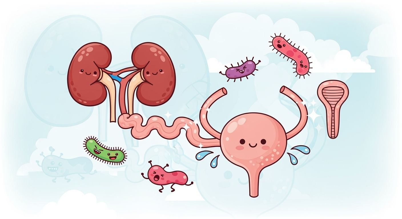Urinary tract cute art background image 3
