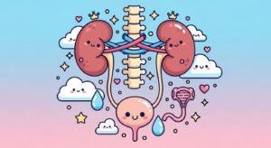 Urinary tract cute art background image 4