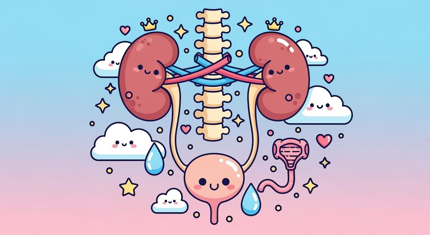 Urinary tract cute art background image 4