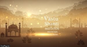 Vastu shanti invitation card background image