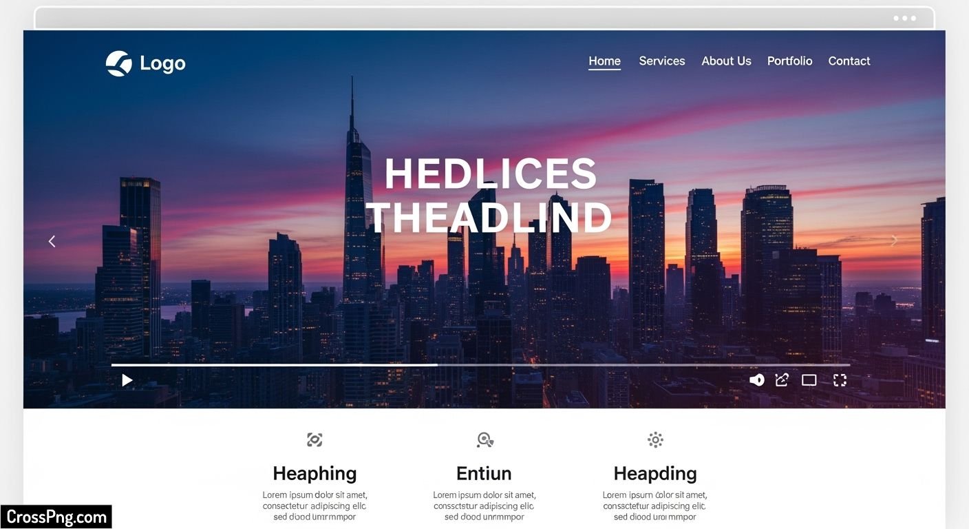 Video background website image