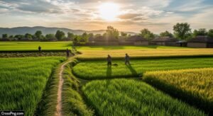 Village khet background image