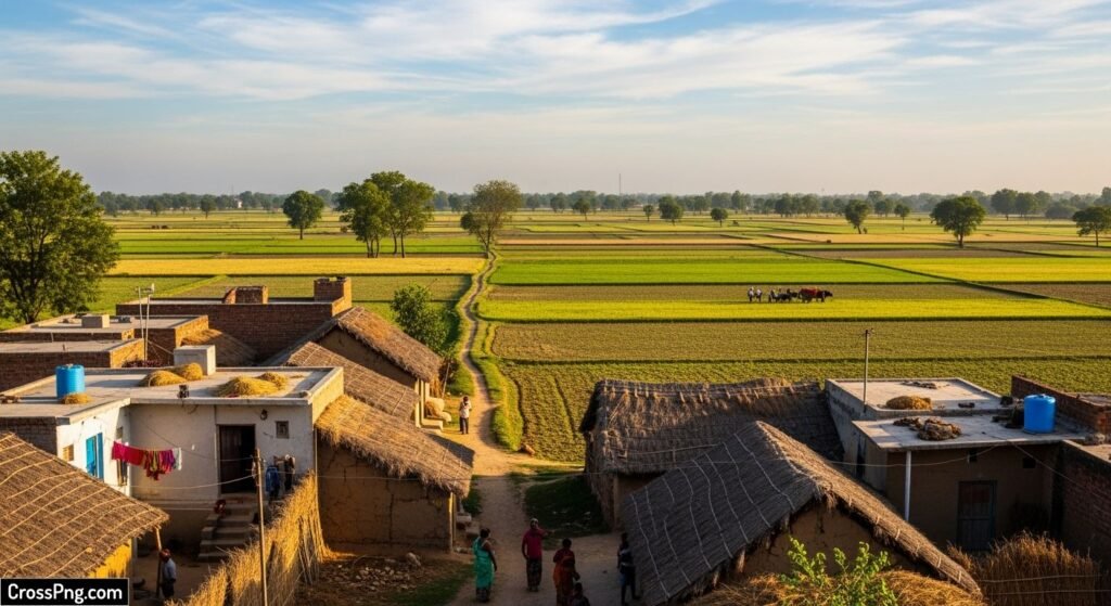 Village khet background image