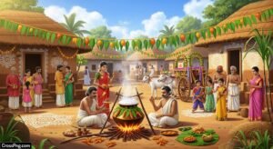 Village pongal background image