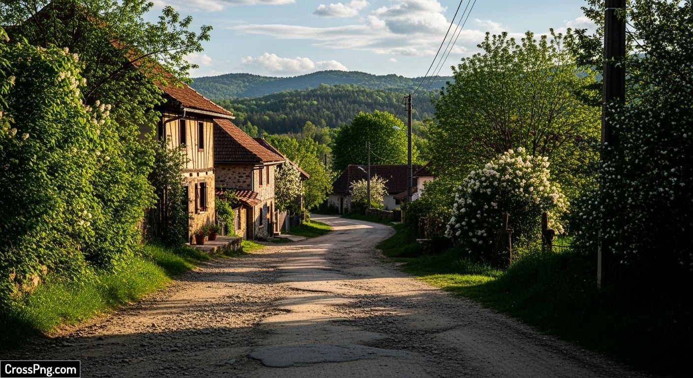 Village road background image 3