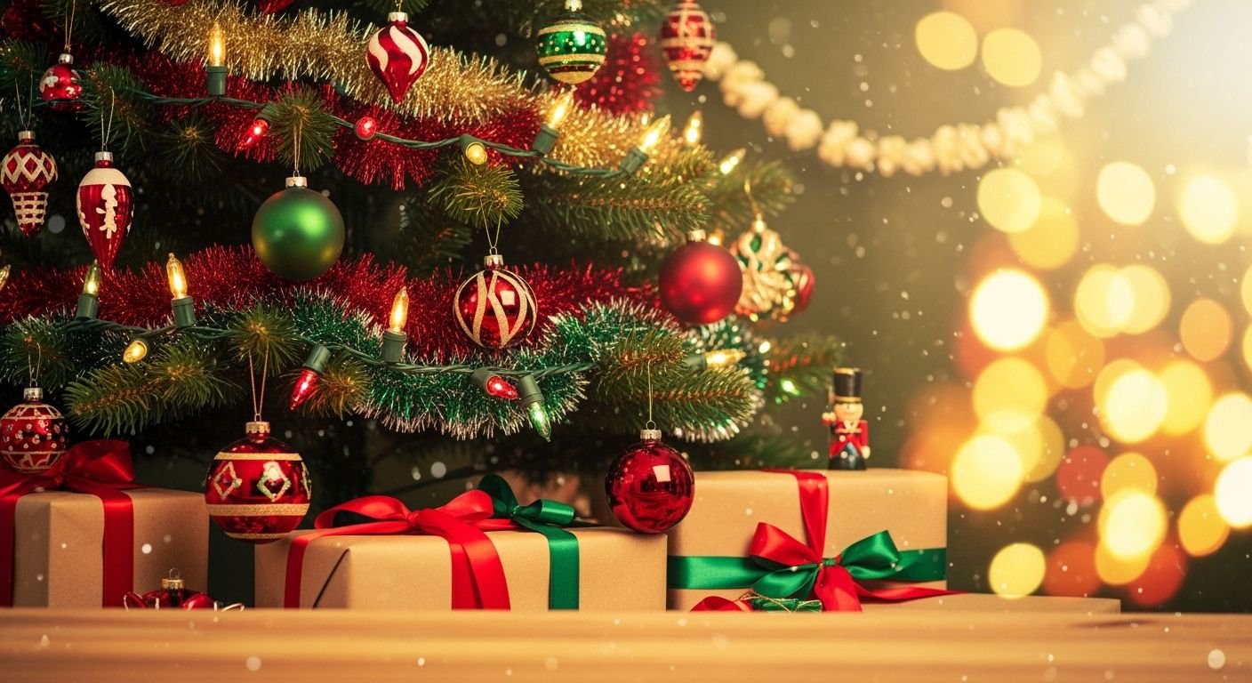 Vintage christmas background image