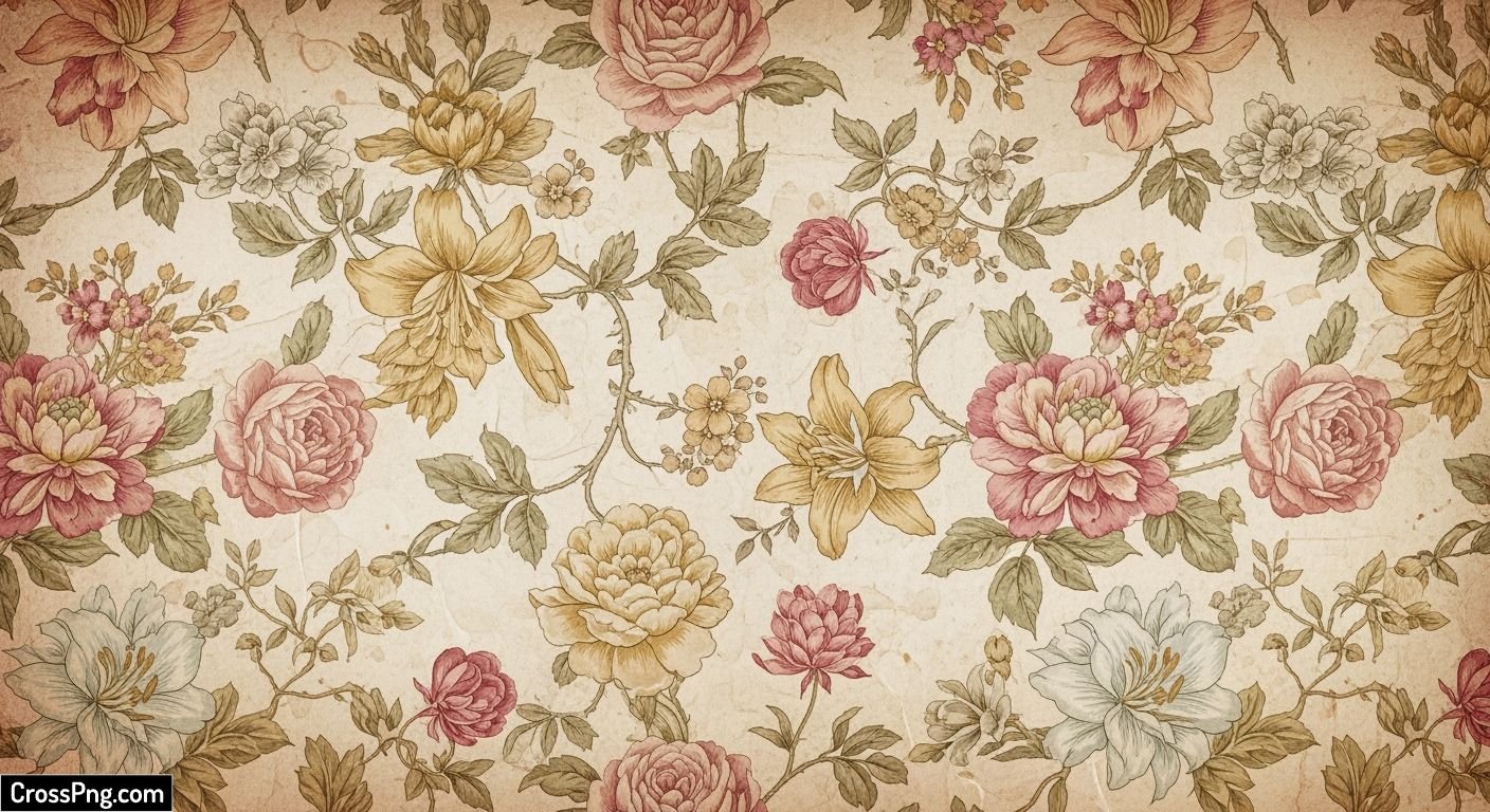 Vintage floral background image