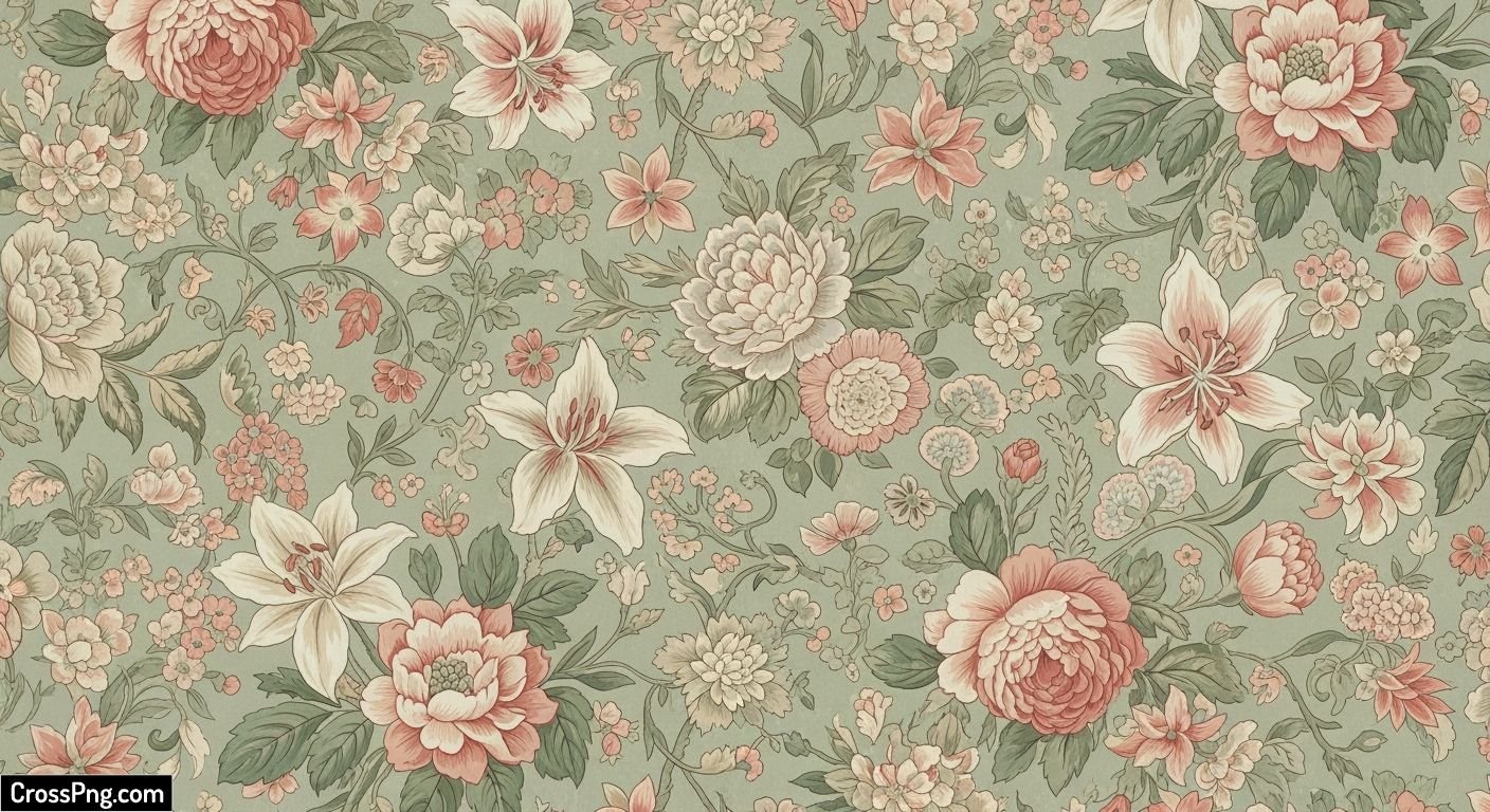 Vintage floral background image 3