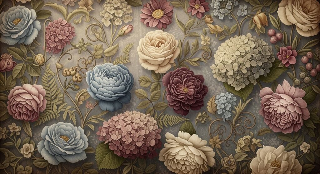 Vintage floral background image 4