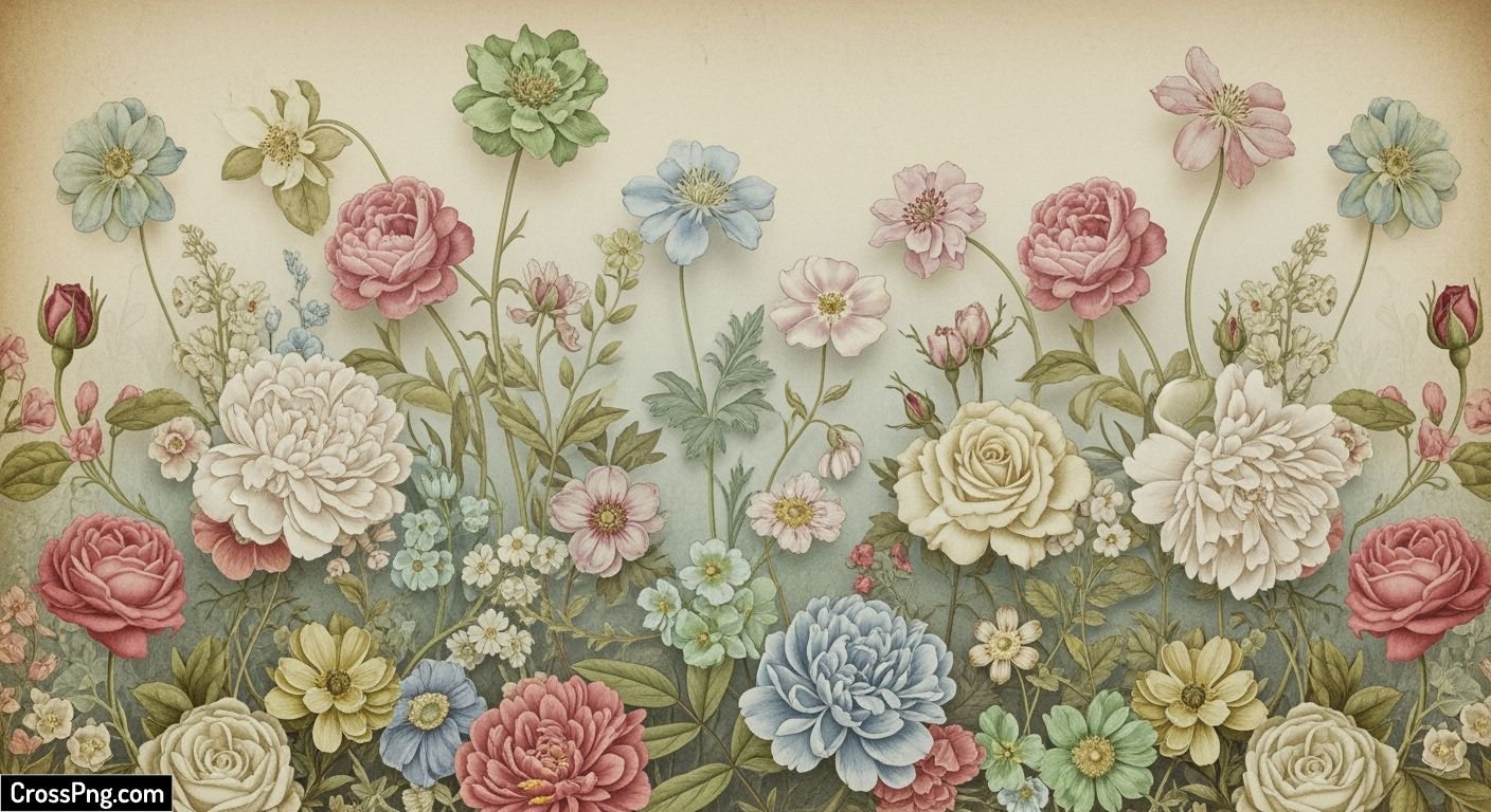 Vintage flower background image
