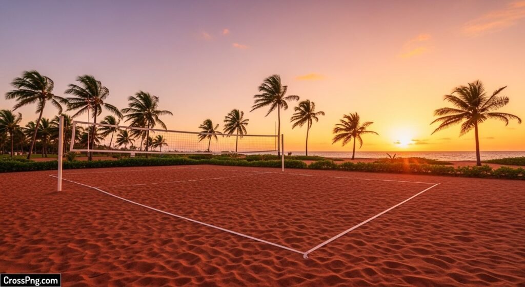 Volleyball court background image