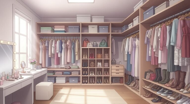Walk in closet anime background image 2