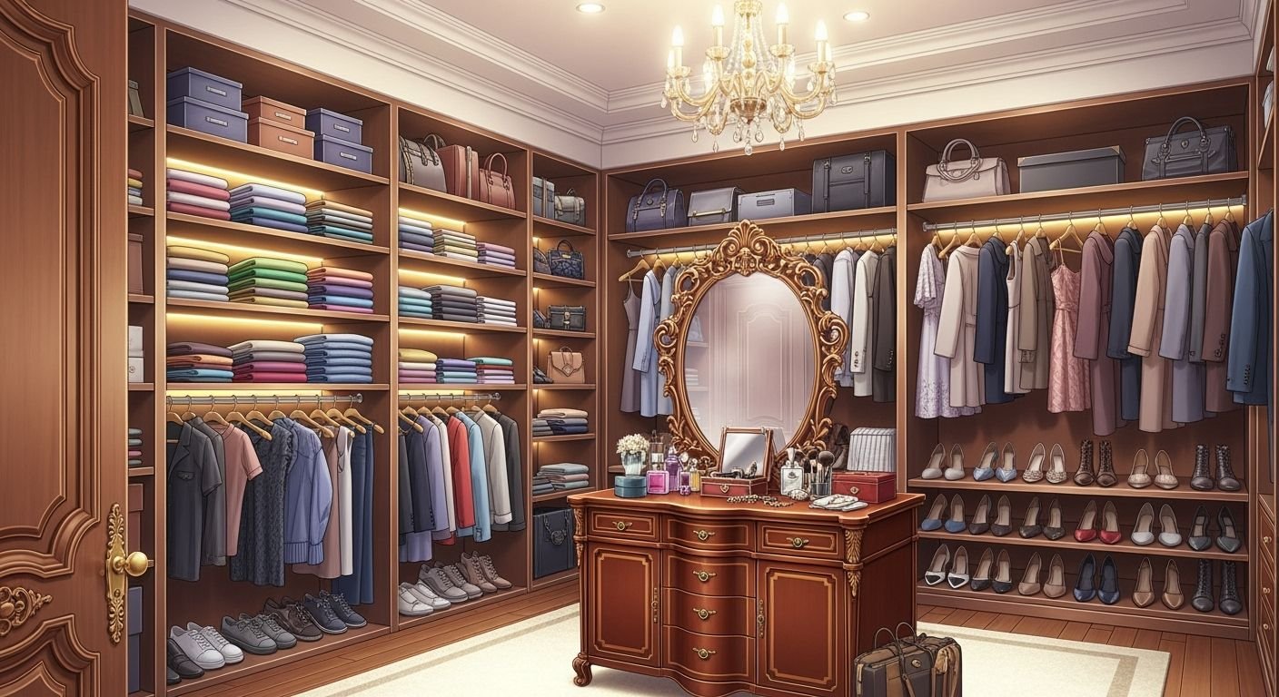 Walk in closet anime background image 4
