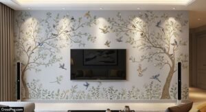 Wall stickers for tv background image 3
