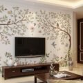 Wall stickers tv background