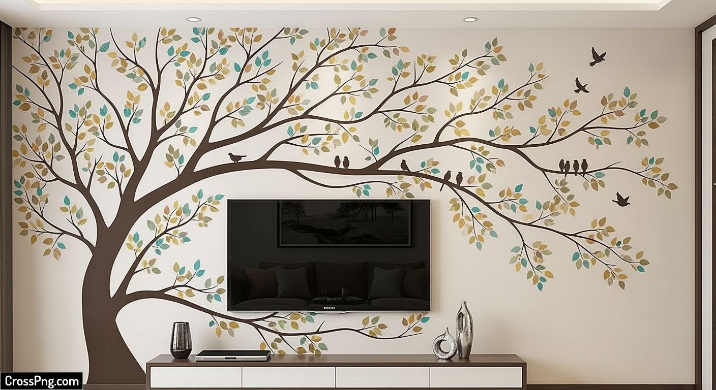 Wall stickers tv background image