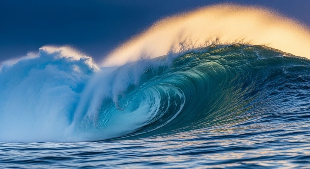 Wallpaper blue wave background image 2