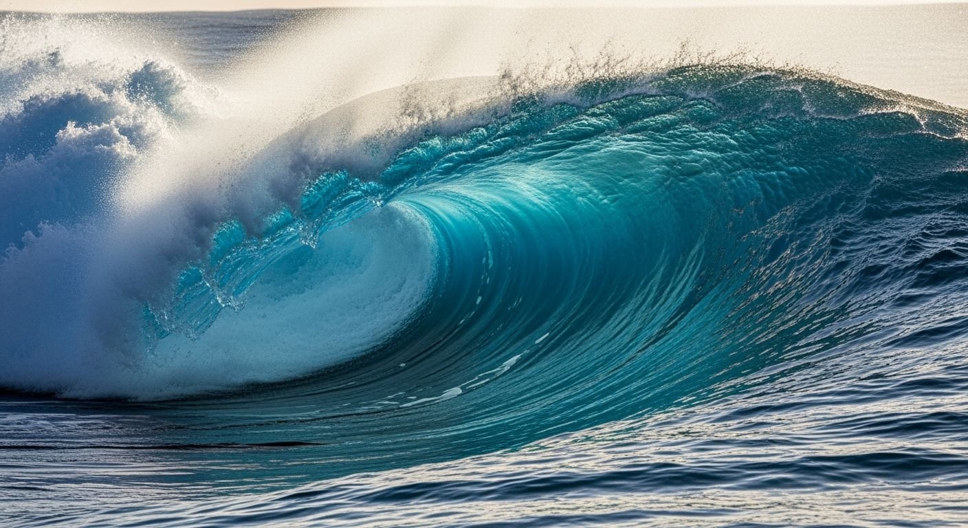 Wallpaper blue wave background image 4