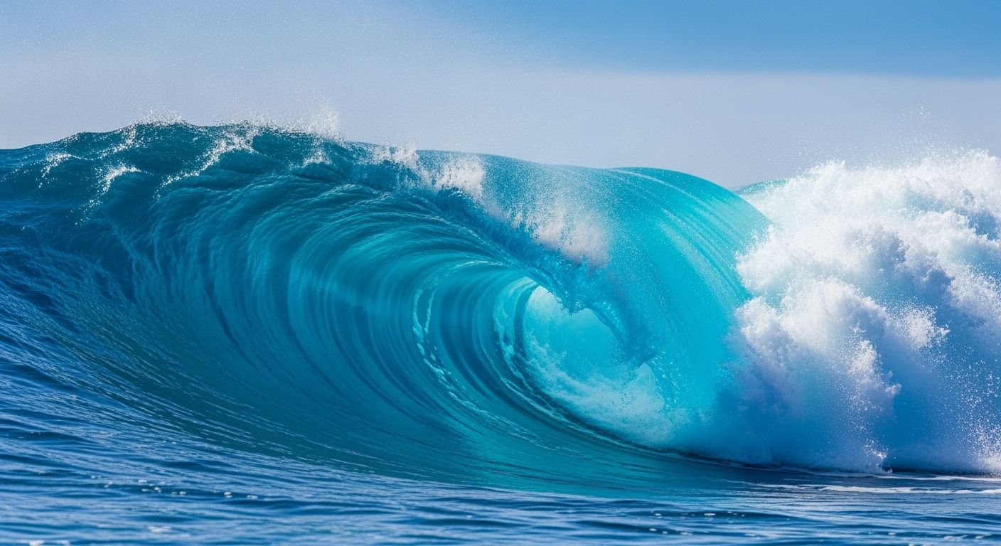 Wallpaper blue wave background image