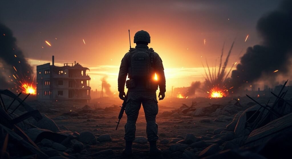 War in background image 3