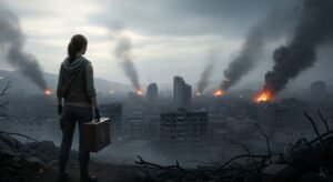War in background image