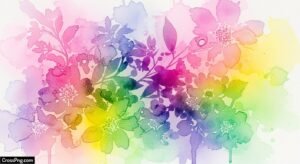 Watercolor background flower image 2