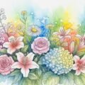 Watercolor background flower image