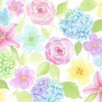 Watercolor flower background image 3