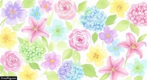 Watercolor flower background image 3