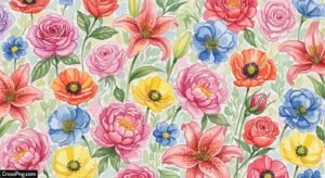Watercolor flower background image