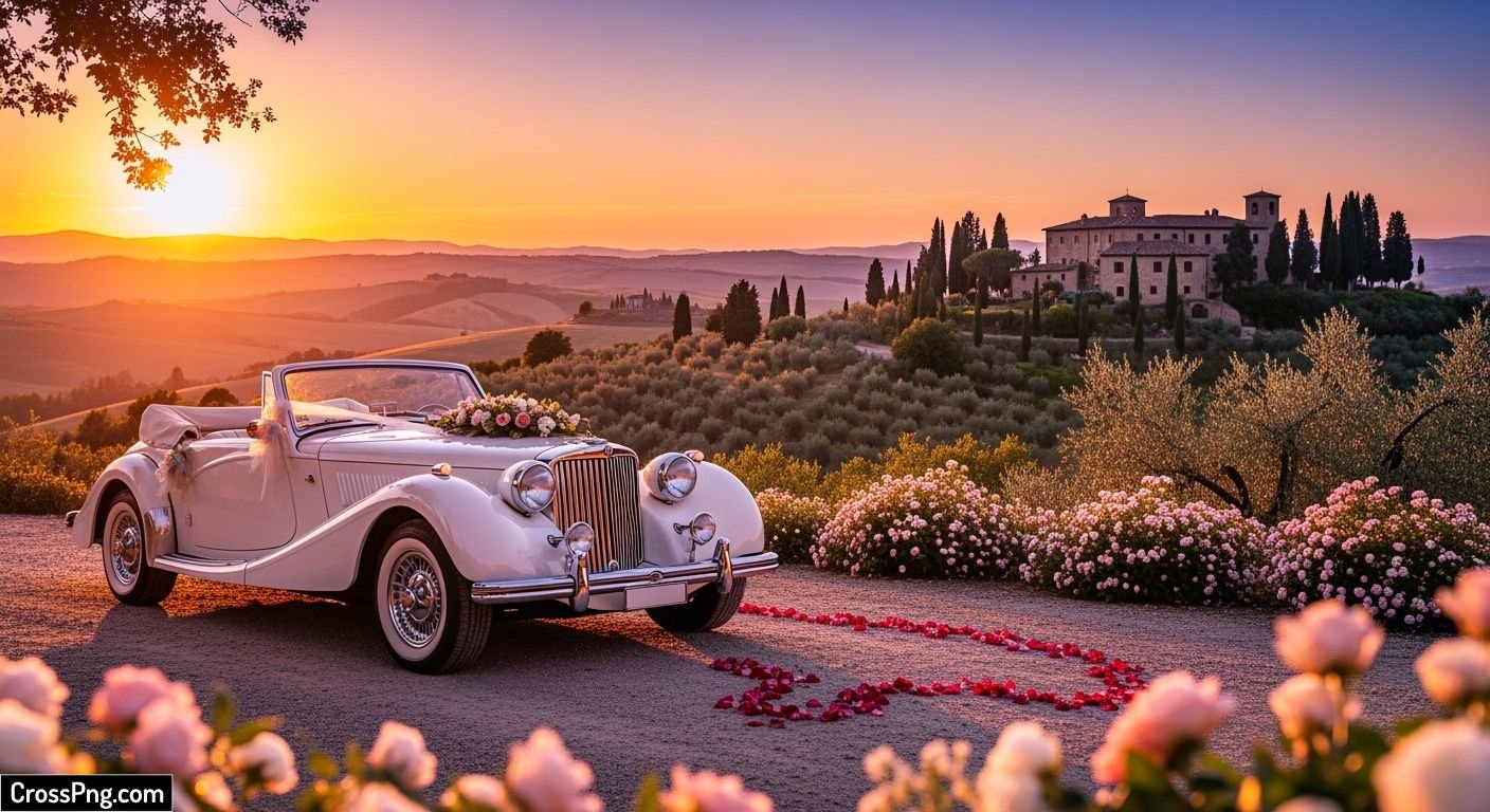 Wedding car poster background hd image