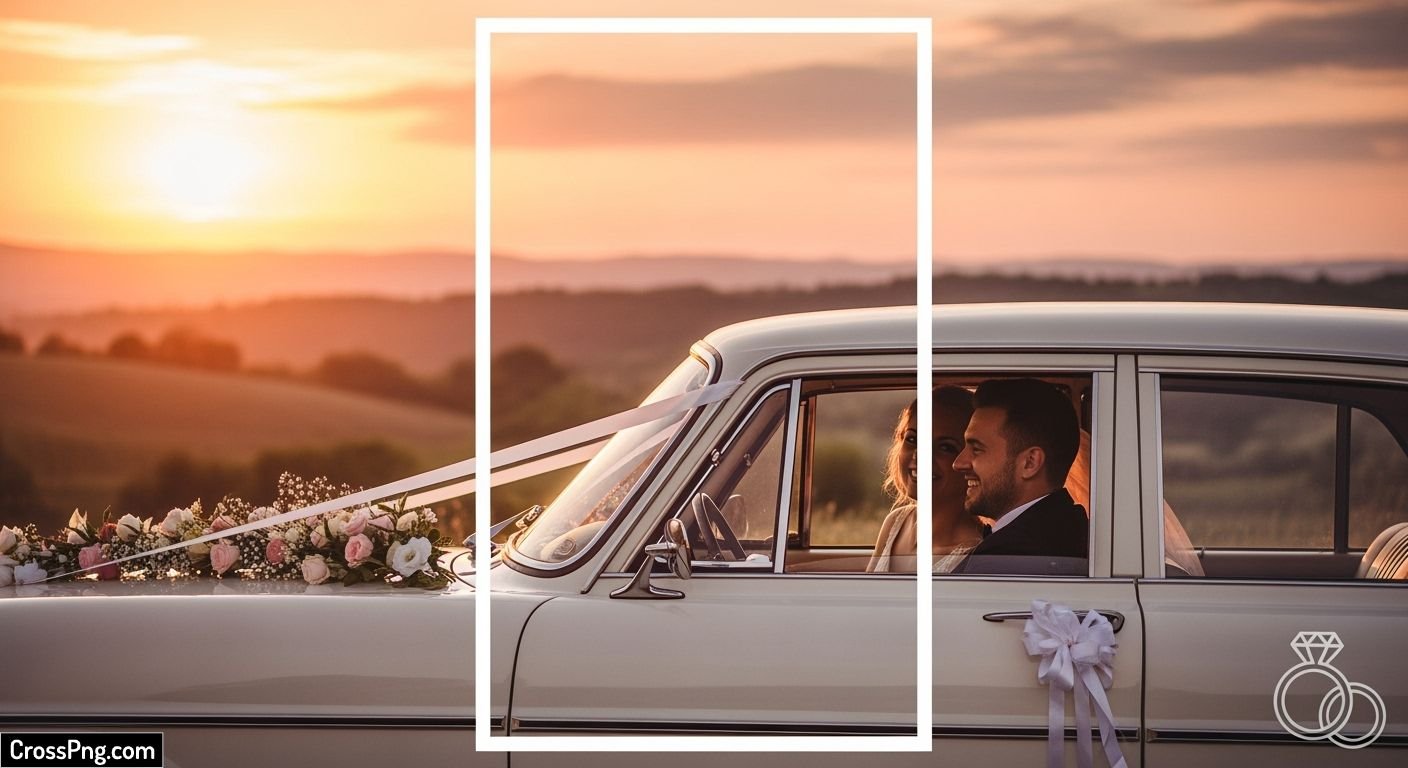 Wedding car poster background hd image 2