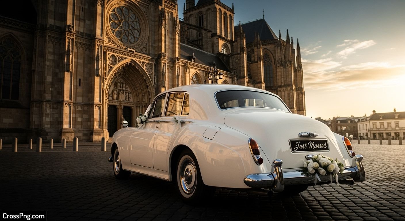 Wedding car poster background hd image